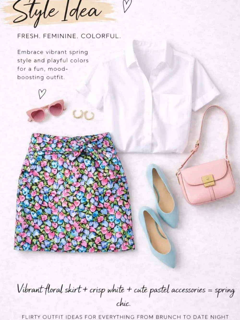 ZARA Floral Mini Skirt w/ Wide Belt | High Waist | Multicolor Print | Size Small
